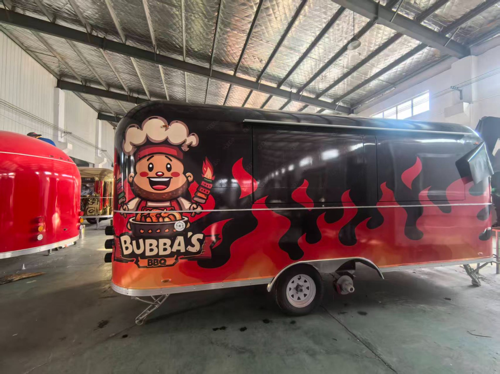 Bubba's BBQ airstream trailer side