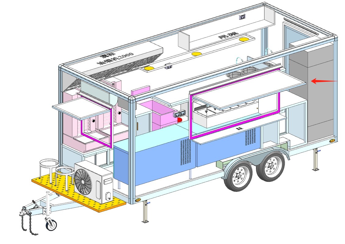 Trailer layout CAD drawing