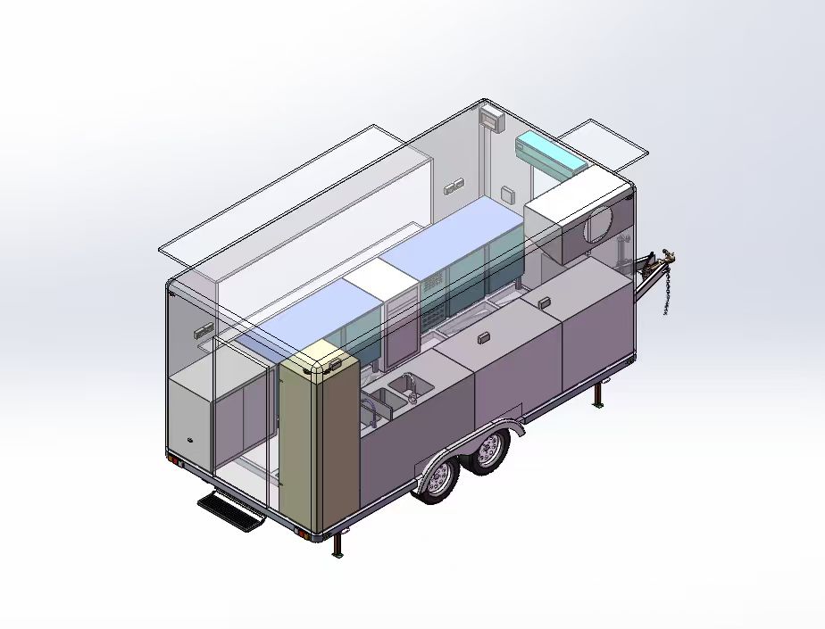 3D render side view