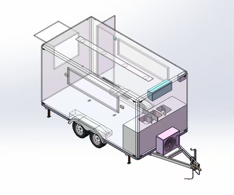 CAD trailer side layout