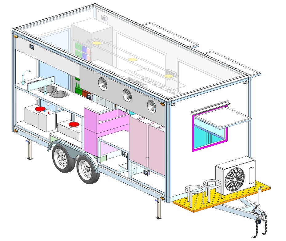 Side-view layout drawing