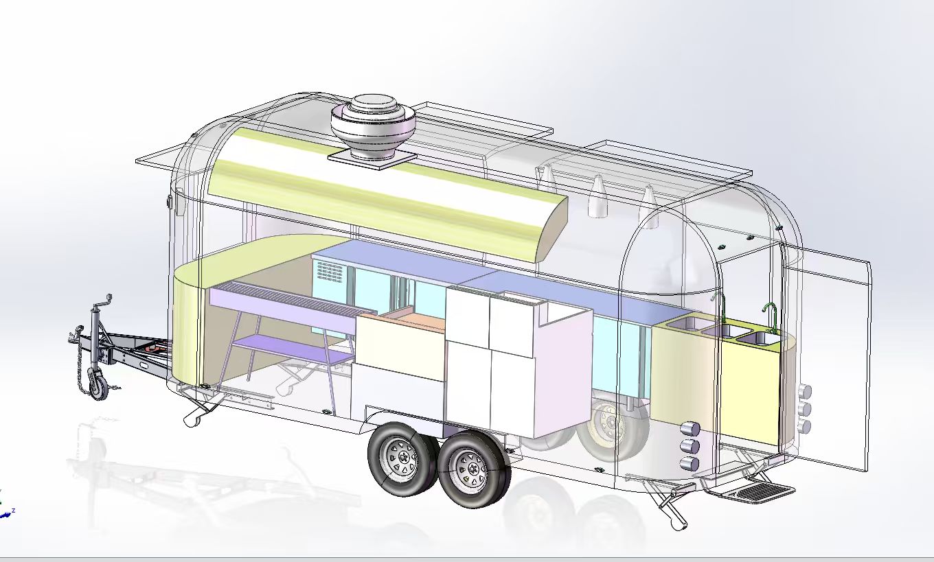 Airstream 3D render side