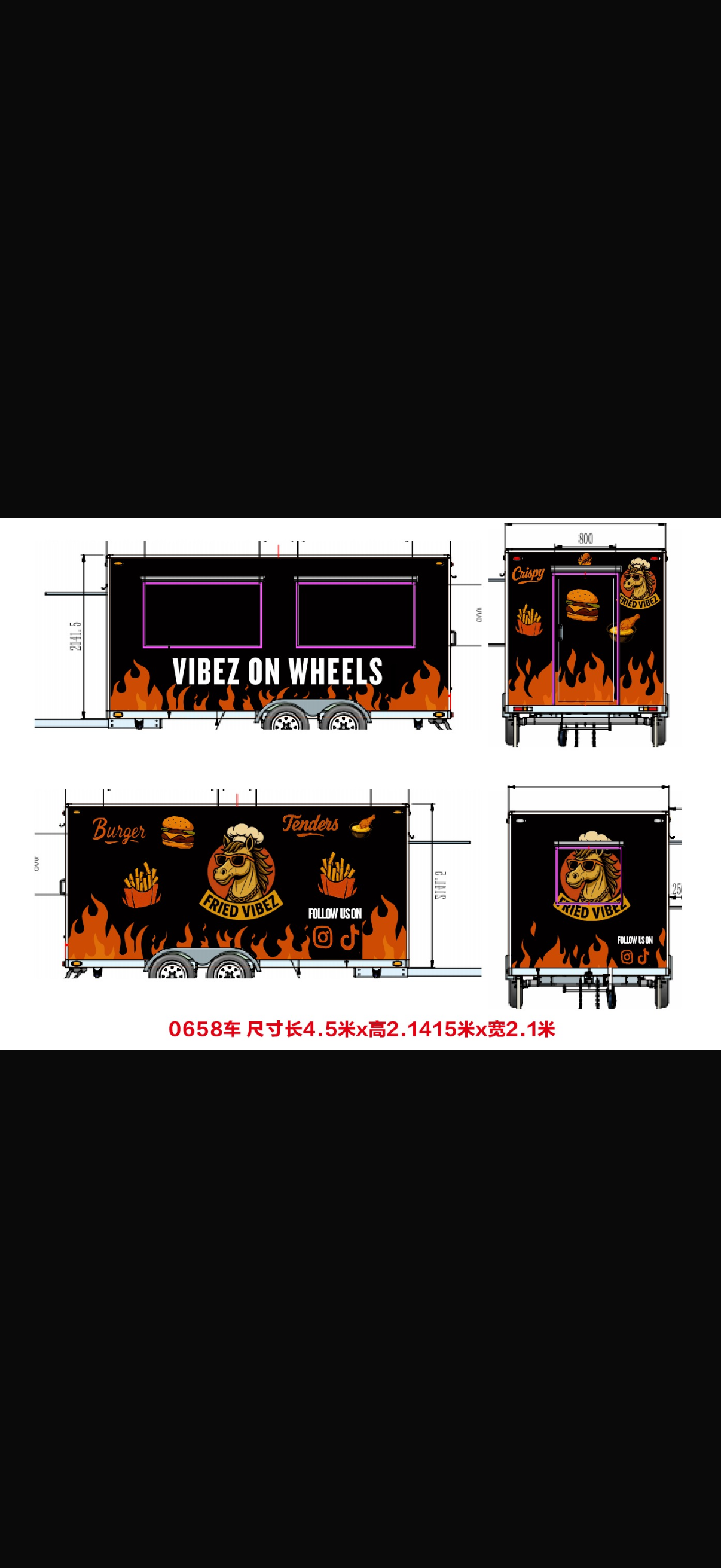 Fried Vibez large trailer wrap