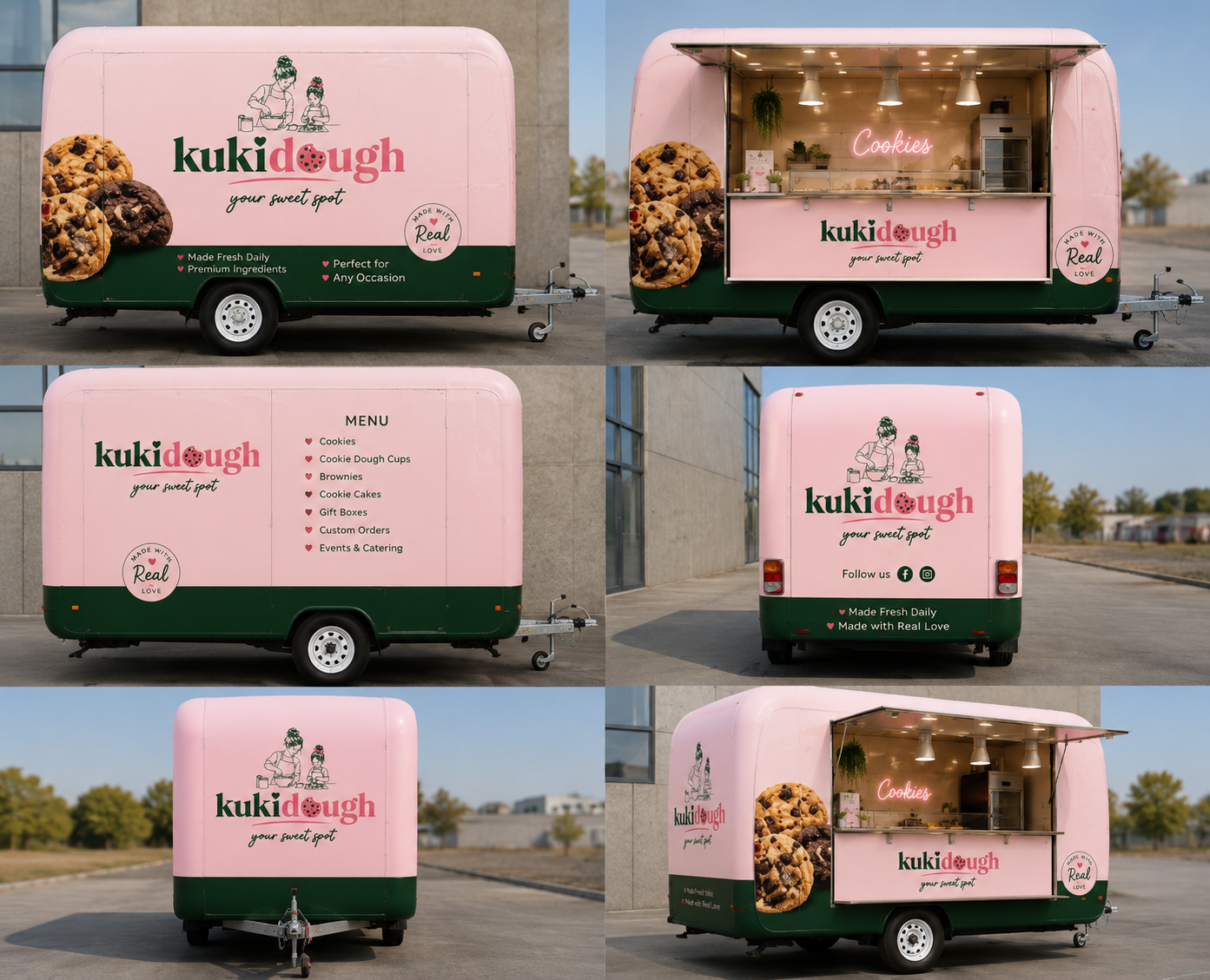 Kukidough trailer wrap design